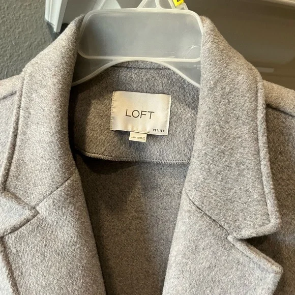 LOFT Classic Gray Pea Coat - Picture 3 of 3